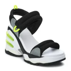 ASH Cosmos Platform Wedge Sandal | Platform Sandals | Black/Silver Outlet