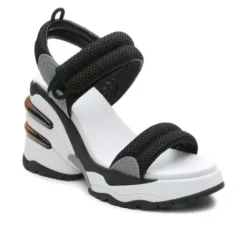 ASH Cosmos Platform Wedge Sandal | Platform Sandals | Black/Silver Outlet