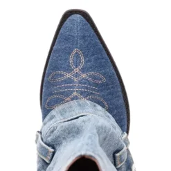ASH Dazed Denim Cowboy Boots | Women's | BlueWash Sale