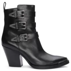 ASH Edwin Buckle Boot | Women's Ankle Boots | Shoes Black Online