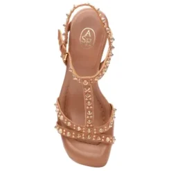 ASH Janice Studded T-Strap Heel Sandals | Cinnamon Cheap