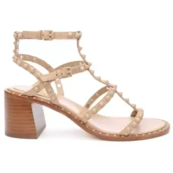 ASH Jen Bis Studded Block Heel Sandals | Shoes Black/Black Hot