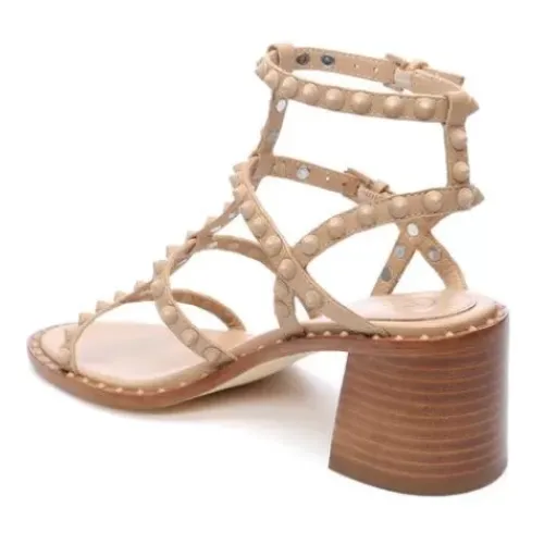ASH Jen Bis Studded Block Heel Sandals | Shoes Black/Black Hot