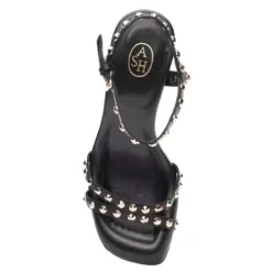 ASH Jody Studded Block Heels - | Sandals | Black Flash Sale