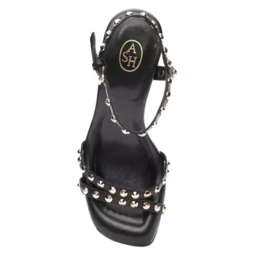 ASH Jody Studded Block Heels - | Sandals | Black Flash Sale