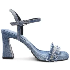 ASH Lover Wed Denim Heels | Denim Sandals | BlueWash Outlet