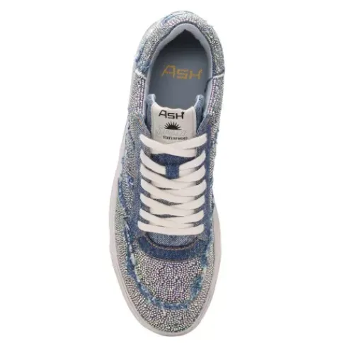 ASH Malibu Strass Embellished Denim Sneaker DarkBlueWash Shop