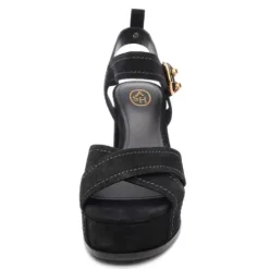 ASH Melany Suede Platform Sandals | Suede Heels | Black New