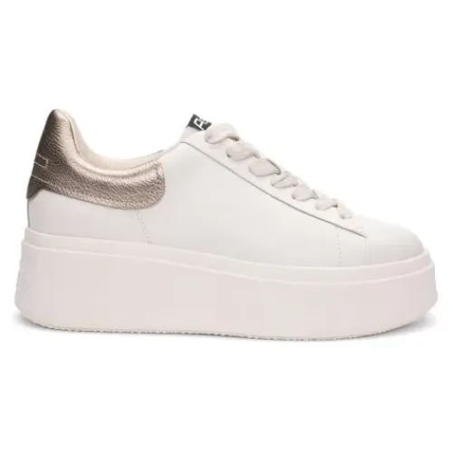 ASH Moby Brushed Metallic Platform Sneaker Gardenia/Gold Flash Sale