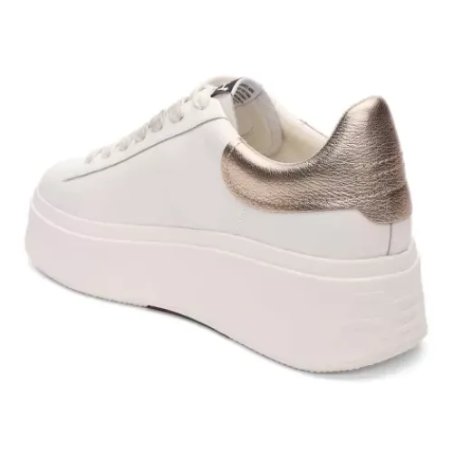 ASH Moby Brushed Metallic Platform Sneaker Gardenia/Gold Flash Sale