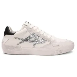 ASH Moonlight Vintage Off-White Glitter Sneakers | Off-White/Silver/Black Hot