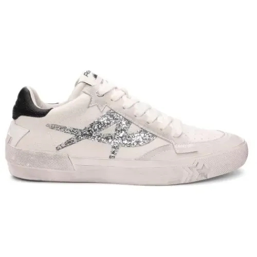 ASH Moonlight Vintage Off-White Glitter Sneakers | Off-White/Silver/Black Hot