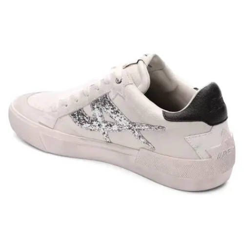 ASH Moonlight Vintage Off-White Glitter Sneakers | Off-White/Silver/Black Hot