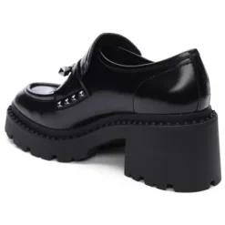 ASH Nelson Jack Polished Calf Studded Loafer Black Flash Sale
