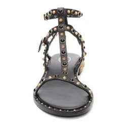 ASH Peps Multi Studded Flat Sandal Black Best