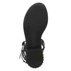 ASH Play Bis Tonal-Studded Flat Sandal Black/Black Store