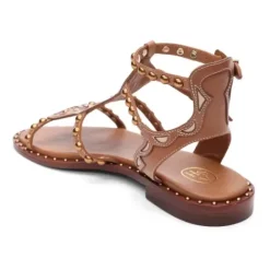 ASH Plaza Studded Flat Sandal Black Discount