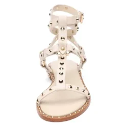 ASH Pulp Flat Studded Gladiator Sandals | Women's | Black/Beige Cheap