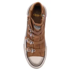 ASH Rainbow Suede Buckle Hightop Sneaker GoldenBrown Cheap