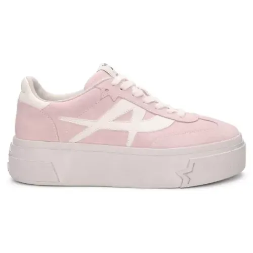 ASH Starmoon Suede Platform Sneakers - Pink/White | CrystalRose/White Shop
