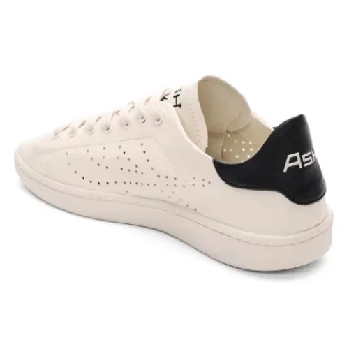 ASH Super Unlined Leather Sneakers - White | Ivory/Black Outlet
