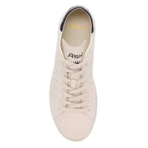 ASH Super Unlined Leather Sneakers - White | Ivory/Black Outlet